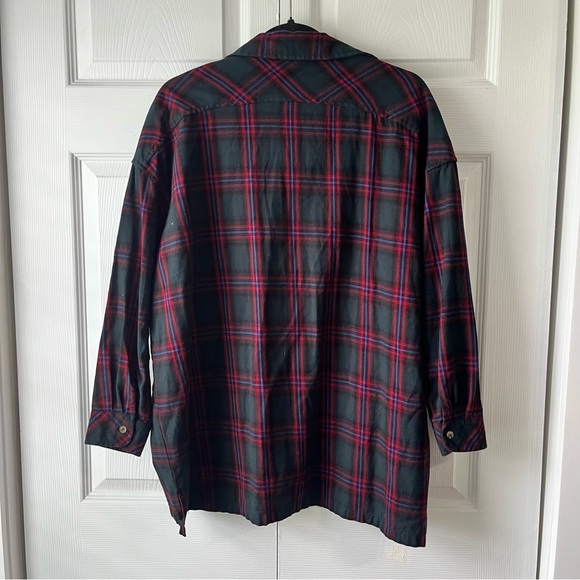 NEW NWOT LOVERS AND FRIENDS GELA OVERSIZED TOP PLAID FLANNEL BUTTON SHIRT XS - Picture 5 of 5